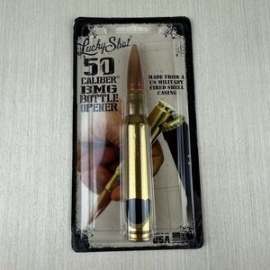 Lucky Shot 50 Caliber BMG Bottle Opener Military USA Made Brass New